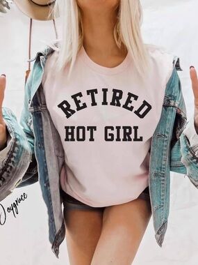 Retired Hot Girl Pink Pink Bella Canvas Tee Shirt Size Small